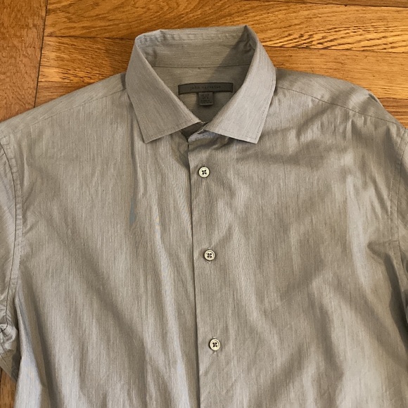 John Varvatos Mens Gray Button Down Shirt - Picture 3 of 4